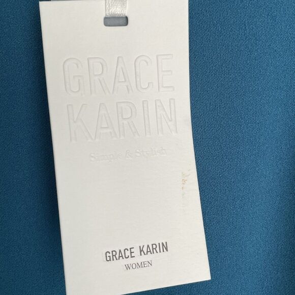 NEW Grace Karin Sleeveless Career Dress Size M V-Neck Ruched Bodycon Wrap Pencil - Picture 7 of 16